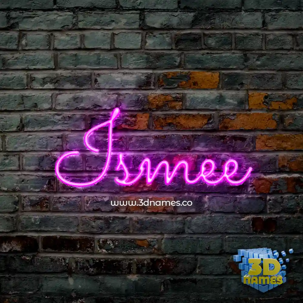 ismee in Pink Neon style - 3D name wallpaper