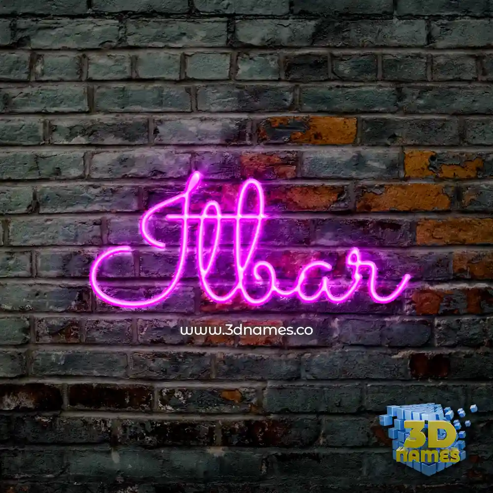 itbar in Pink Neon style - 3D name wallpaper