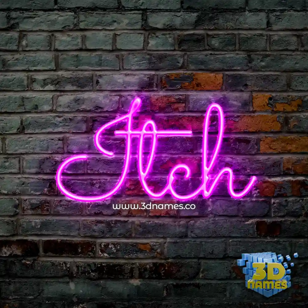 itch in Pink Neon style - 3D name wallpaper