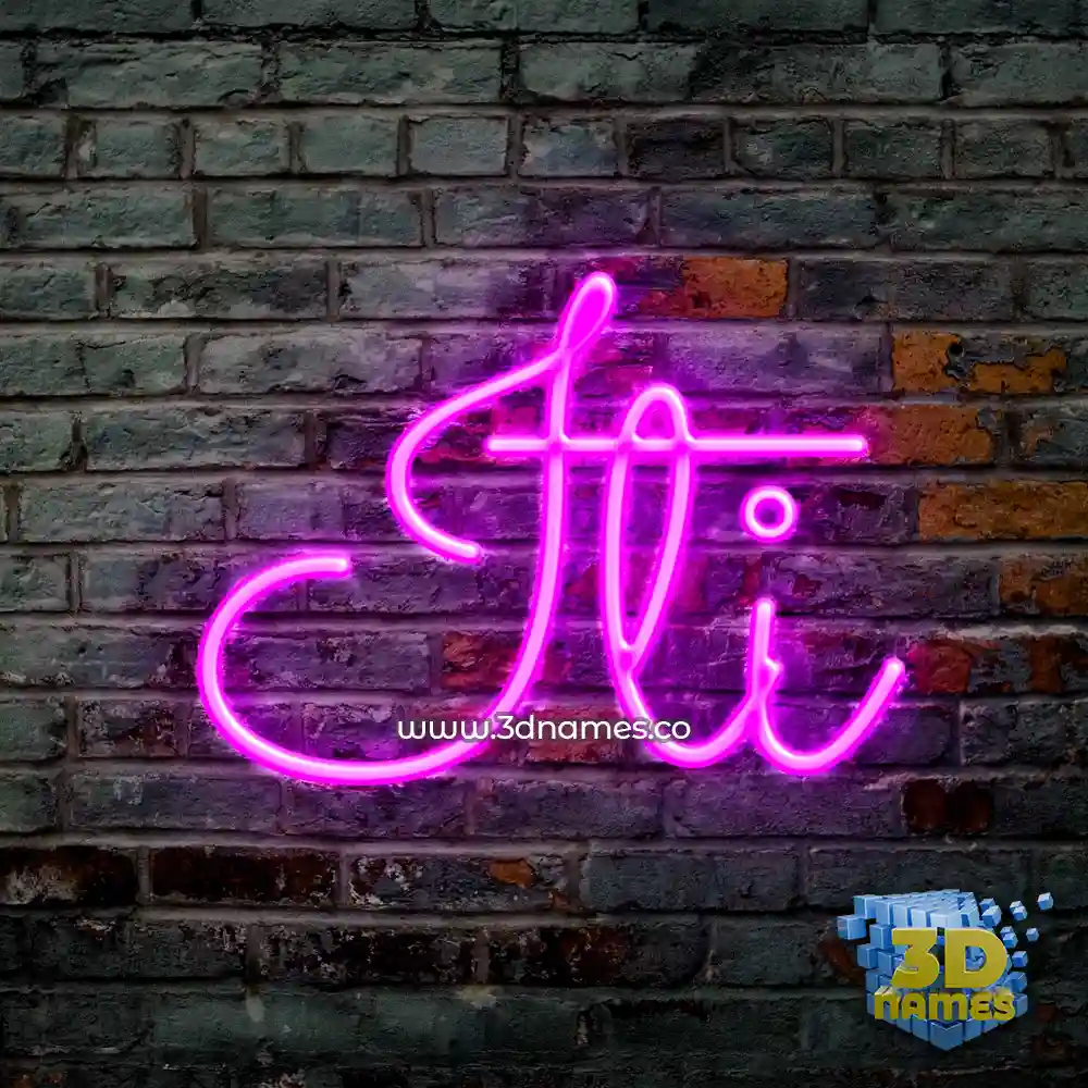 iti in Pink Neon style - 3D name wallpaper