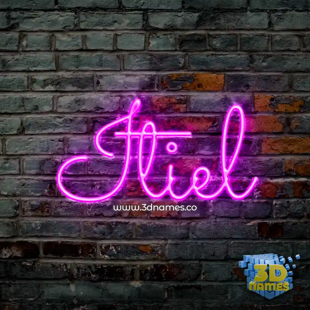 itiel in Pink Neon style - 3D name wallpaper