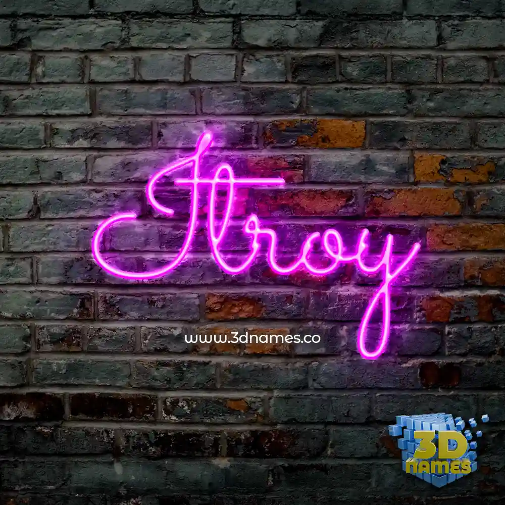 itroy in Pink Neon style - 3D name wallpaper