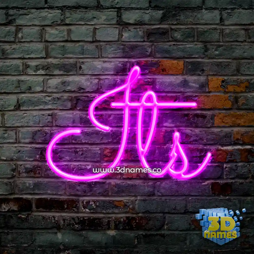 its in Pink Neon style - 3D name wallpaper