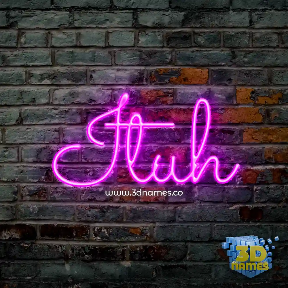 ituh in Pink Neon style - 3D name wallpaper