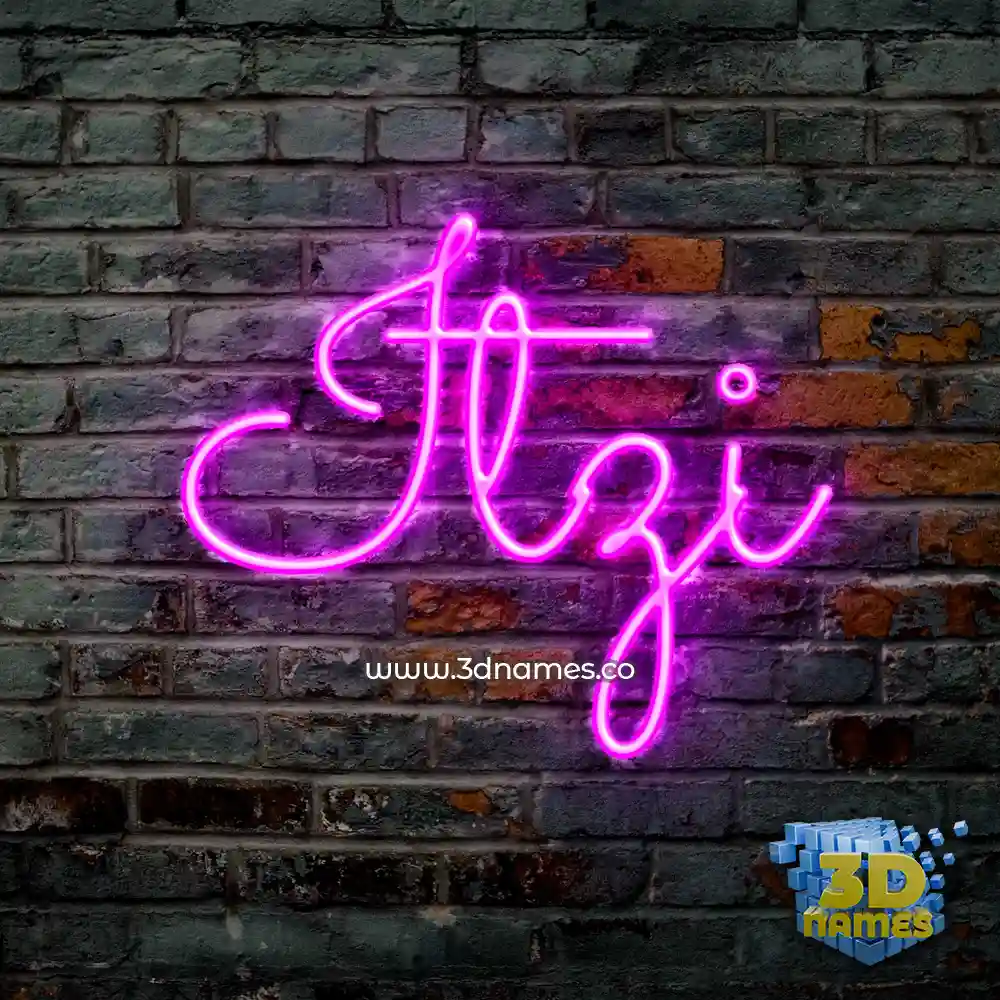 itzi in Pink Neon style - 3D name wallpaper