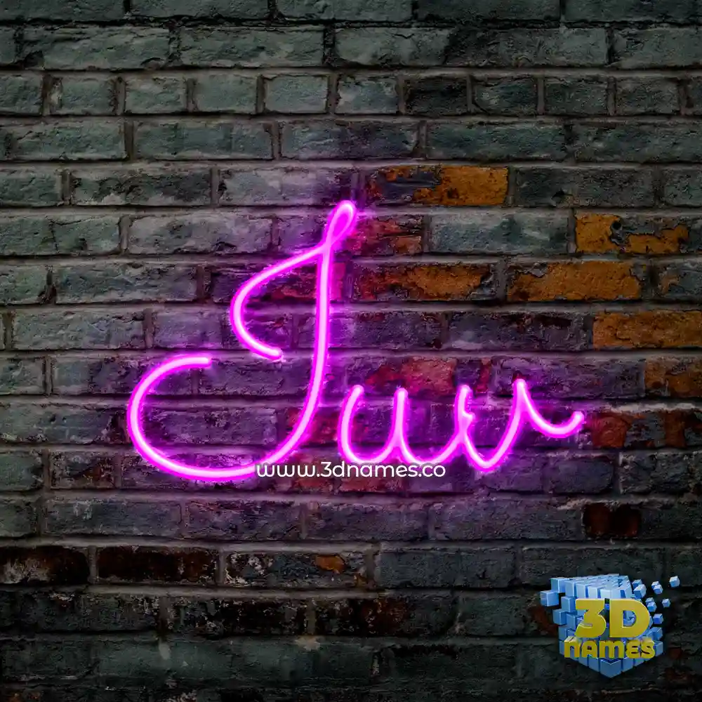 iuv in Pink Neon style - 3D name wallpaper