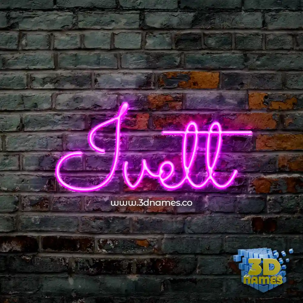 ivett in Pink Neon style - 3D name wallpaper