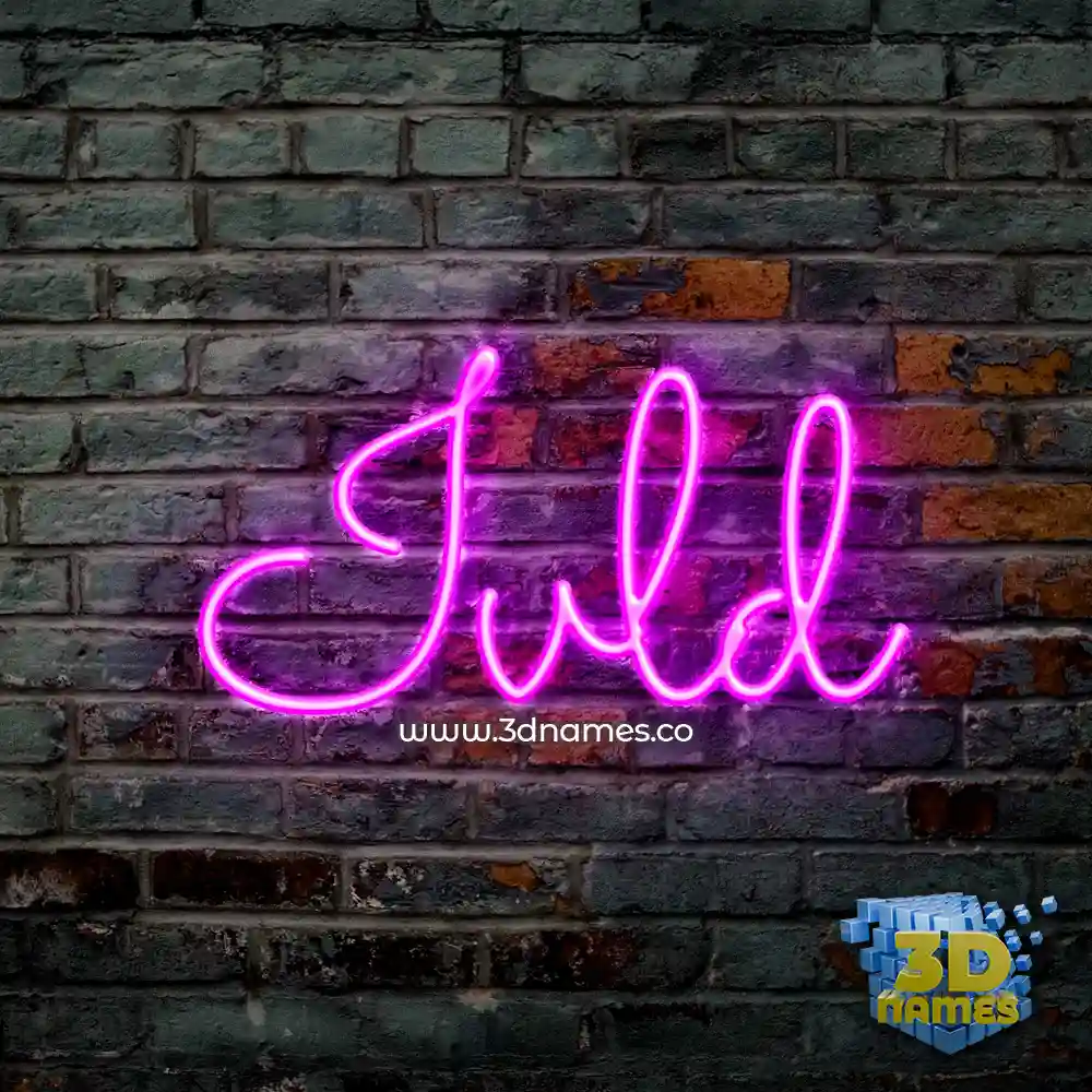 ivld in Pink Neon style - 3D name wallpaper