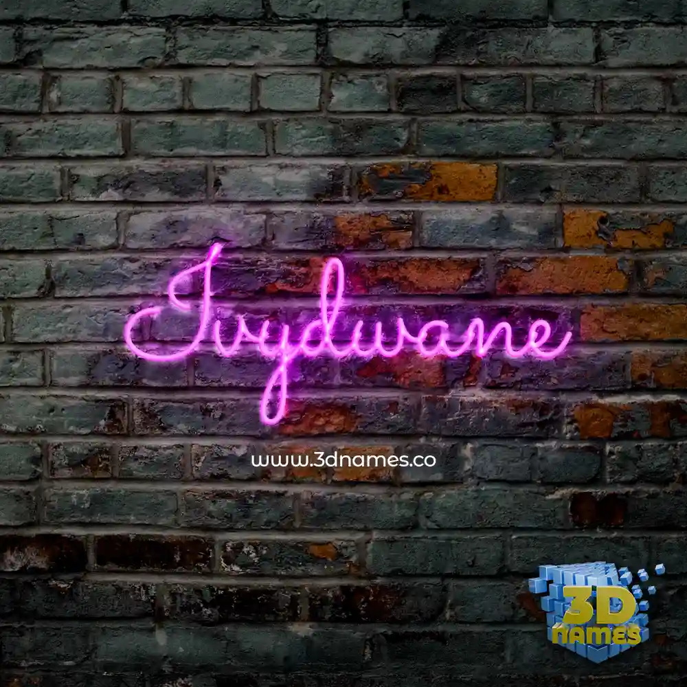 ivydwane in Pink Neon style - 3D name wallpaper