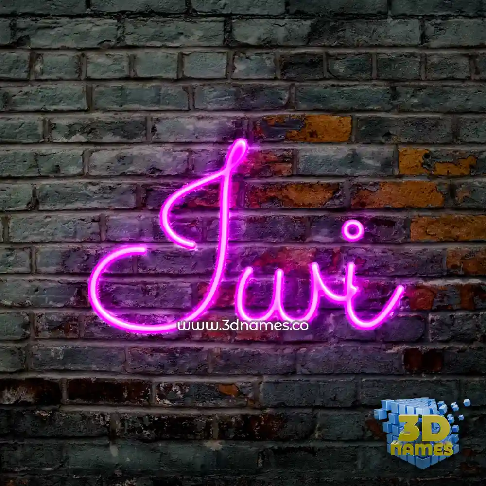 iwi in Pink Neon style - 3D name wallpaper