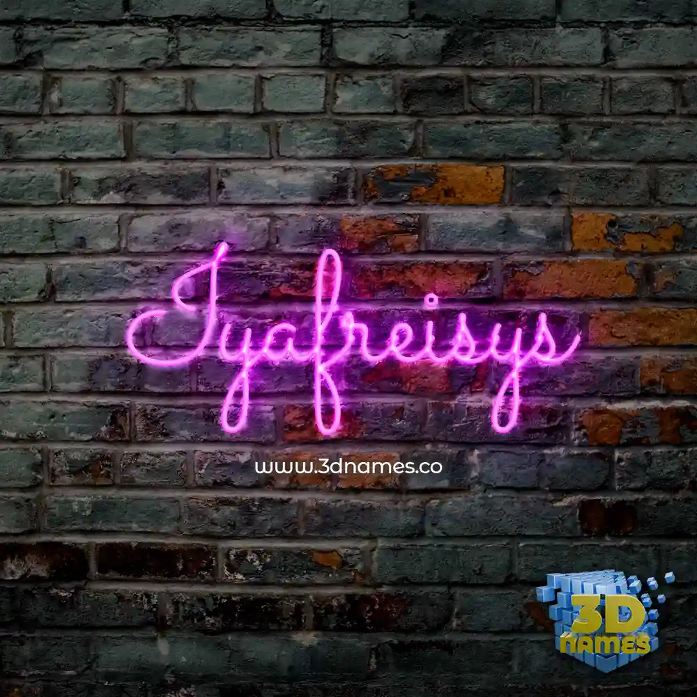 iyafreisys in Pink Neon style - 3D name wallpaper