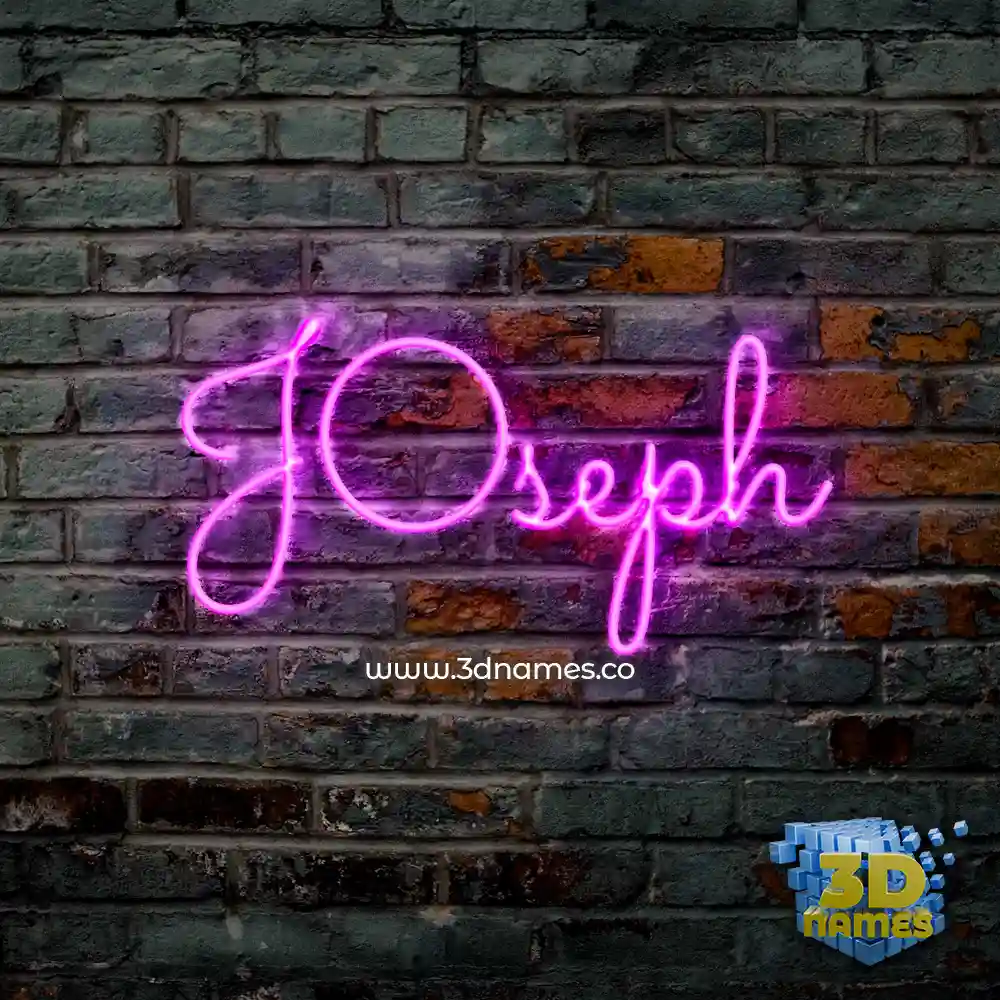 j0seph in Pink Neon style - 3D name wallpaper