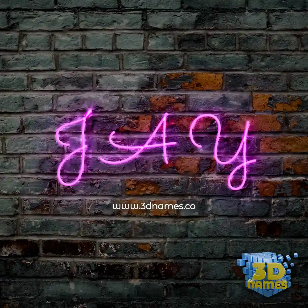 j a y in Pink Neon style - 3D name wallpaper