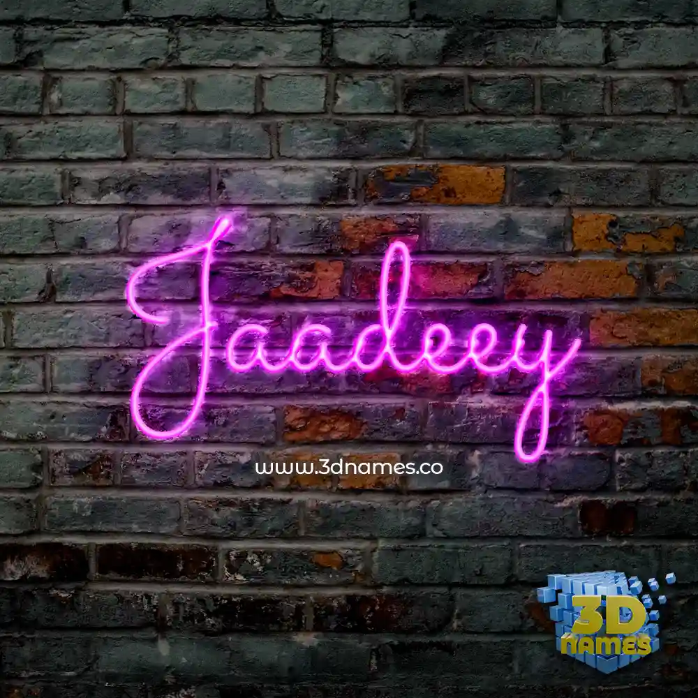jaadeey in Pink Neon style - 3D name wallpaper