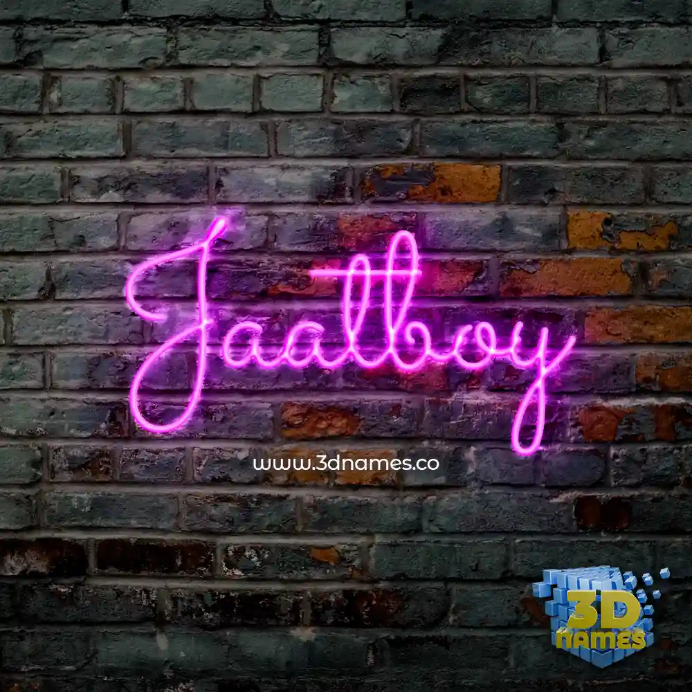 jaatboy in Pink Neon style - 3D name wallpaper
