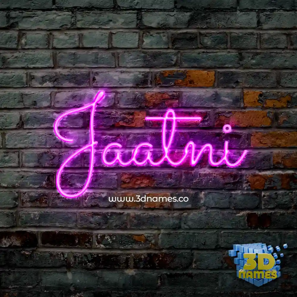 jaatni in Pink Neon style - 3D name wallpaper