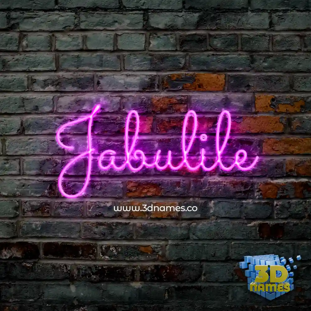 jabulile in Pink Neon style - 3D name wallpaper
