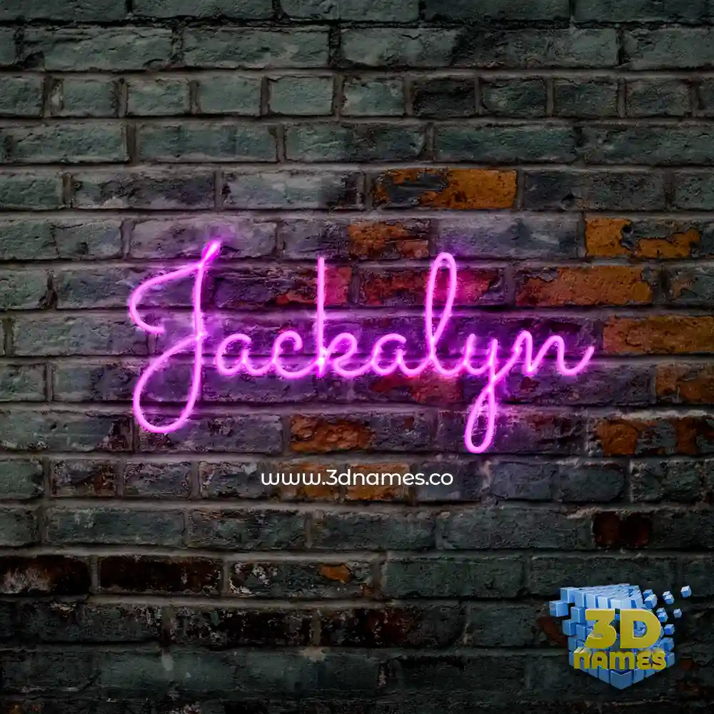jackalyn in Pink Neon style - 3D name wallpaper