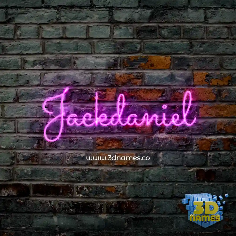 jackdaniel in Pink Neon style - 3D name wallpaper