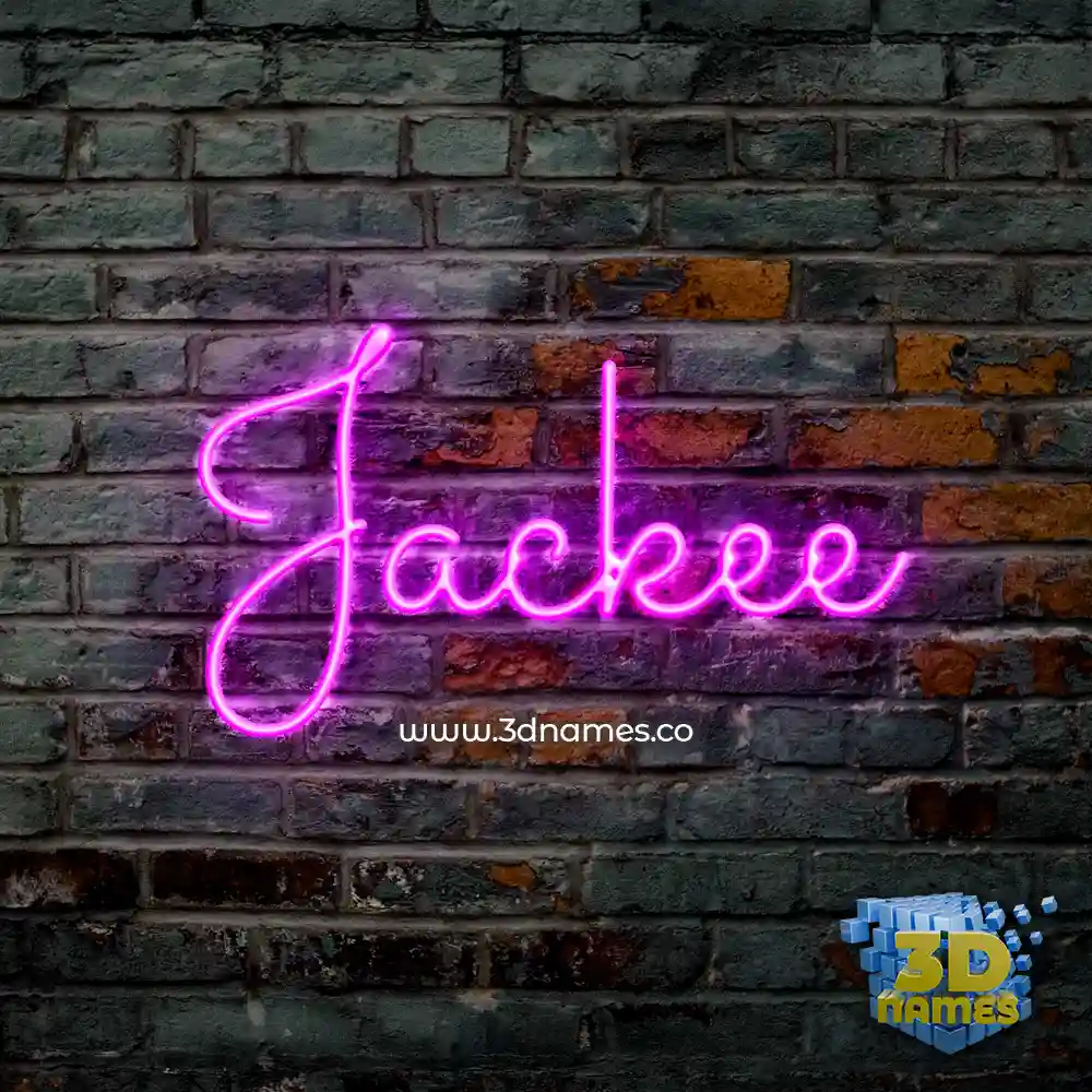 jackee in Pink Neon style - 3D name wallpaper