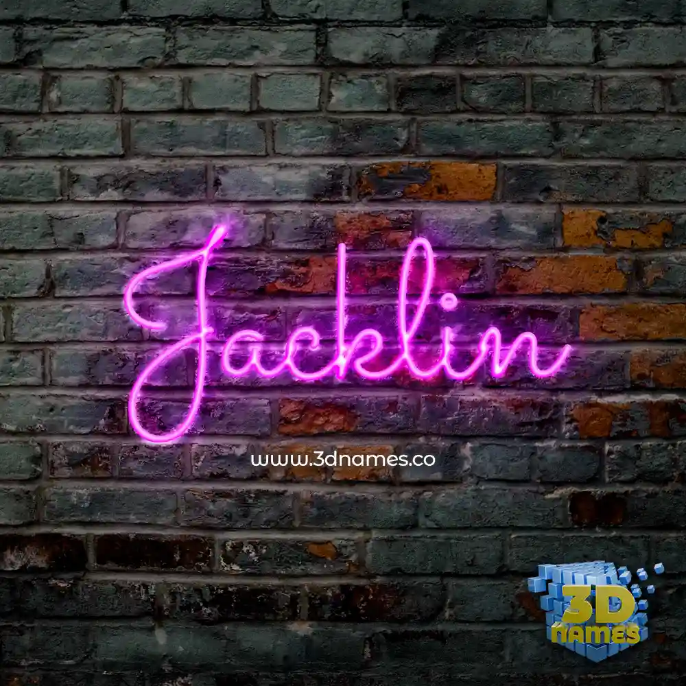 jacklin in Pink Neon style - 3D name wallpaper