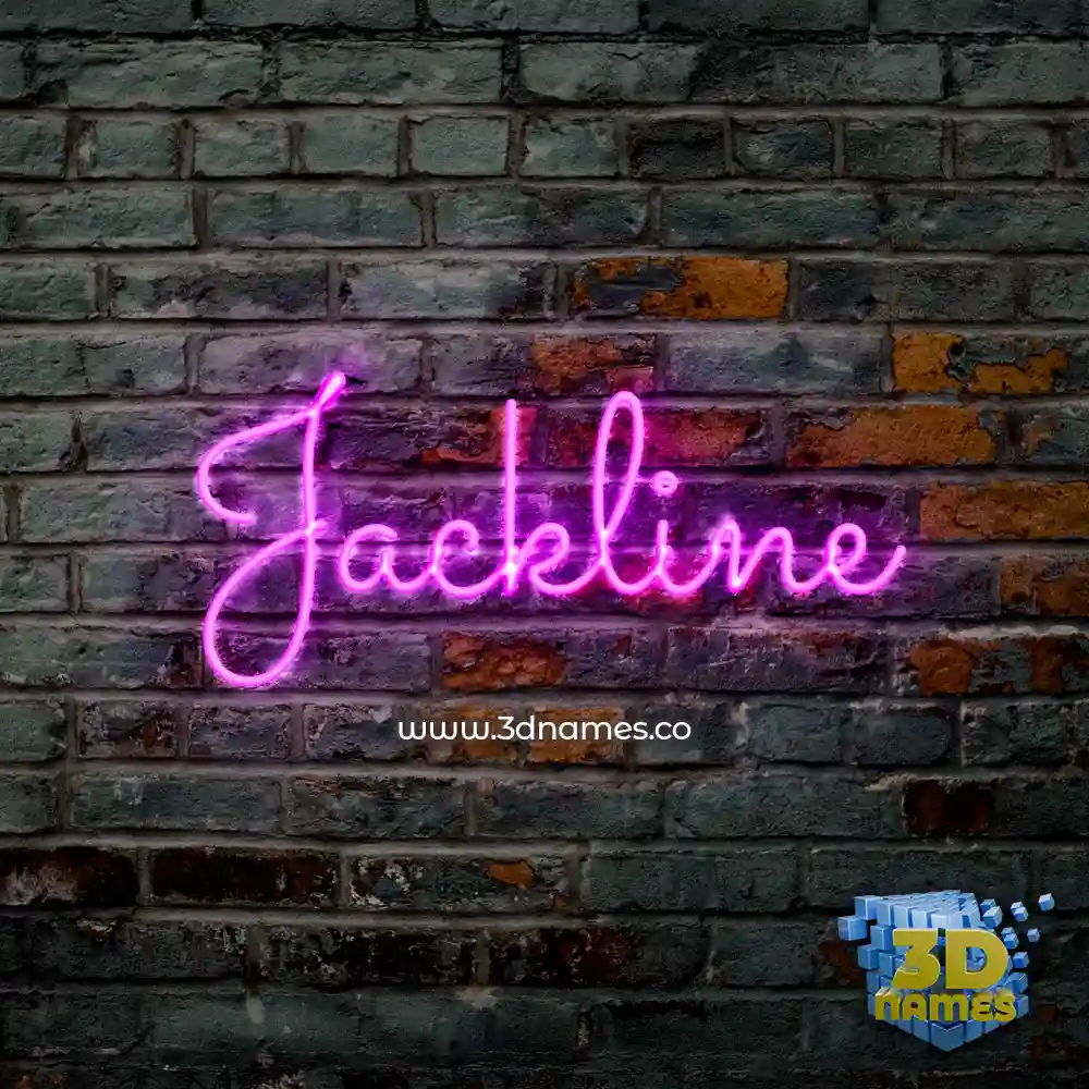 jackline in Pink Neon style - 3D name wallpaper
