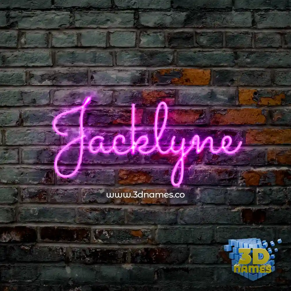 jacklyne in Pink Neon style - 3D name wallpaper