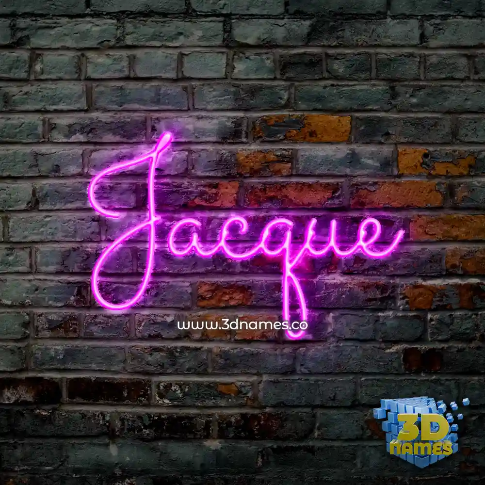 jacque in Pink Neon style - 3D name wallpaper
