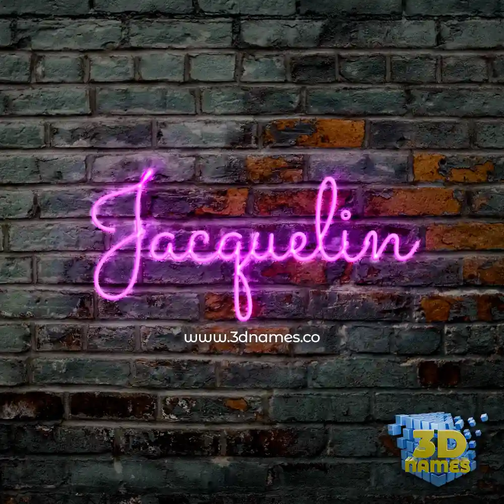 jacquelin in Pink Neon style - 3D name wallpaper