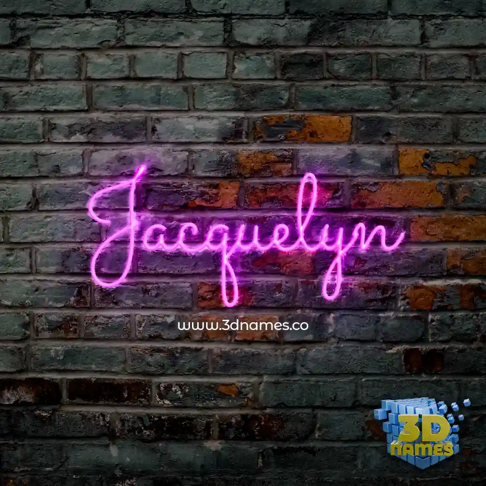 jacquelyn in Pink Neon style - 3D name wallpaper