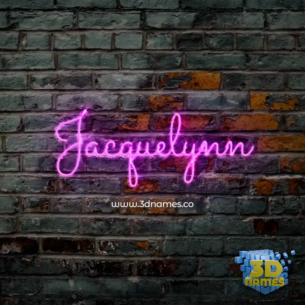 jacquelynn in Pink Neon style - 3D name wallpaper