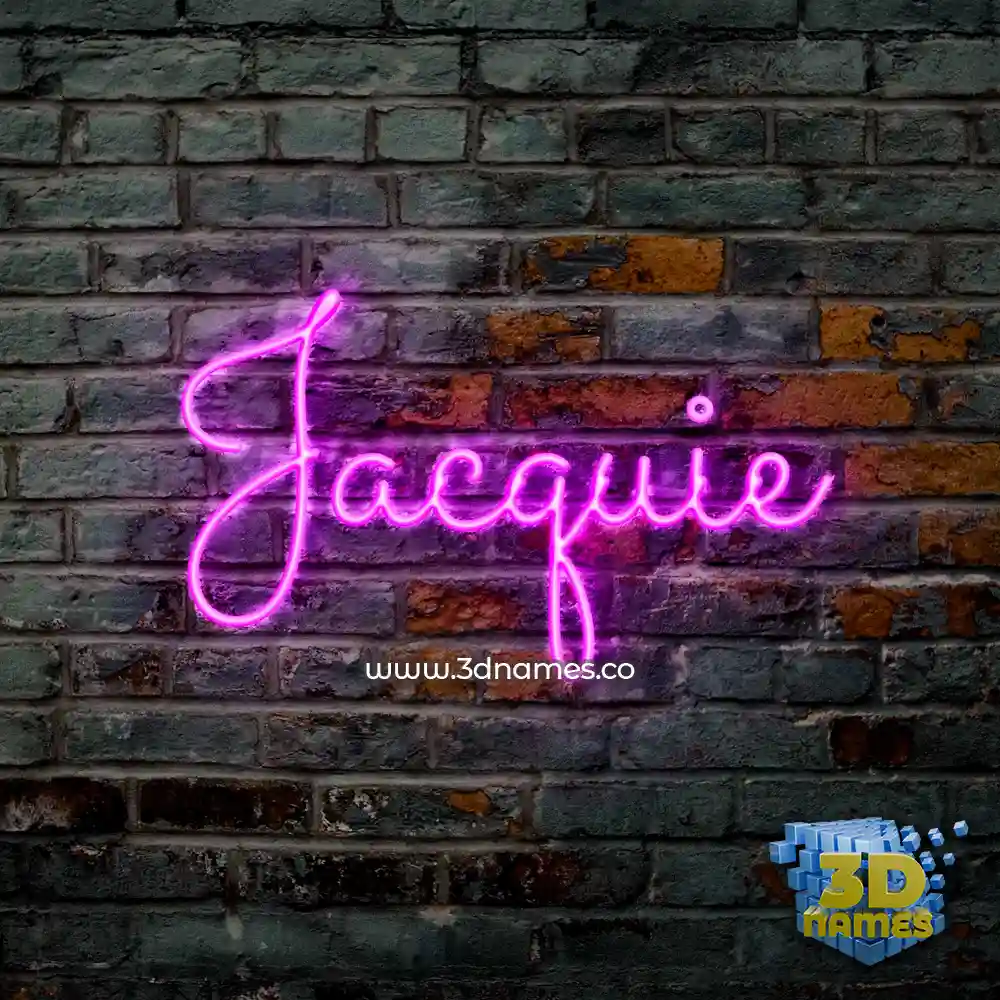 jacquie in Pink Neon style - 3D name wallpaper