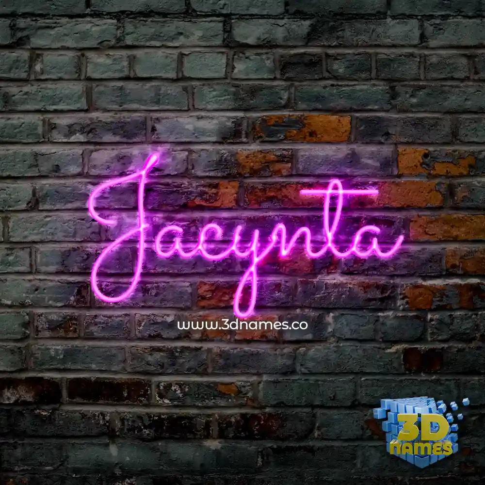 jacynta in Pink Neon style - 3D name wallpaper