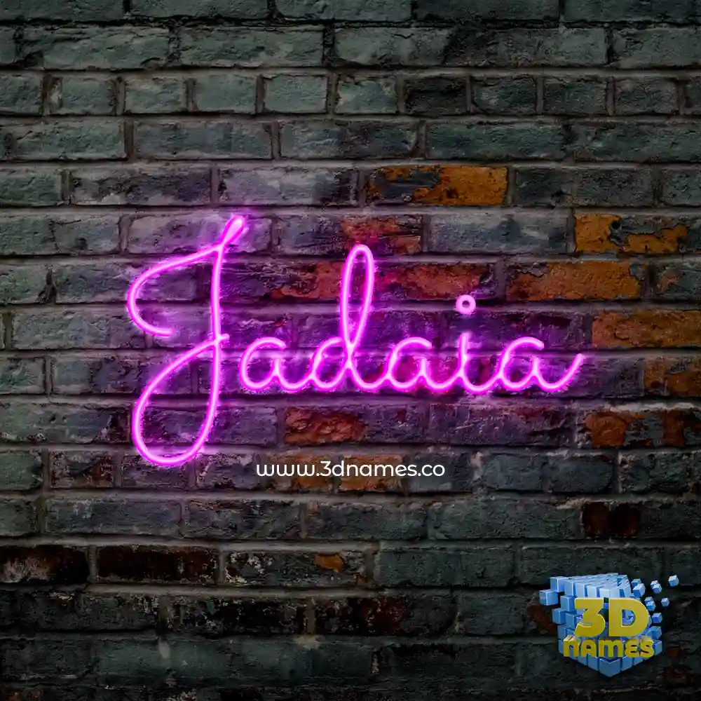 jadaia in Pink Neon style - 3D name wallpaper