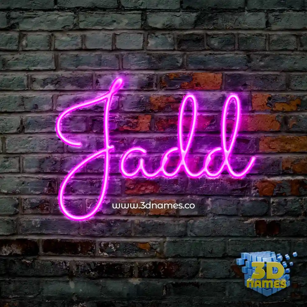 jadd in Pink Neon style - 3D name wallpaper