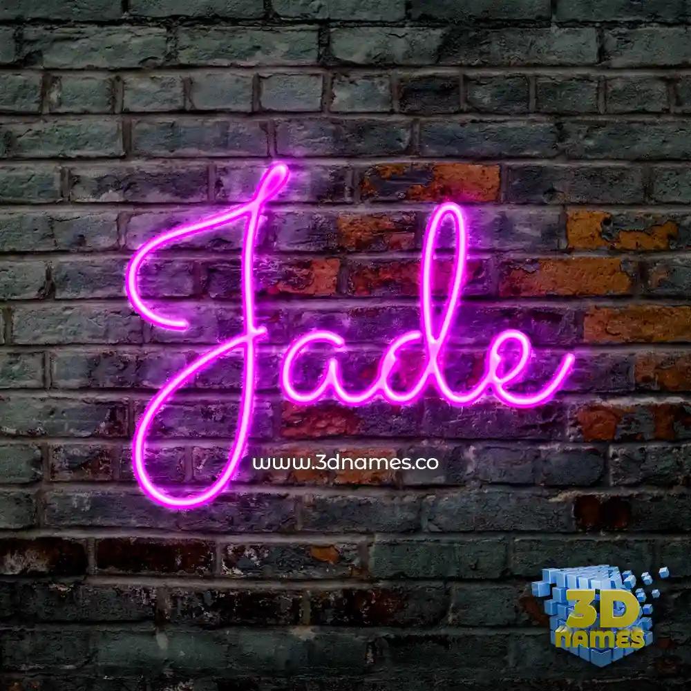 jade in Pink Neon style - 3D name wallpaper