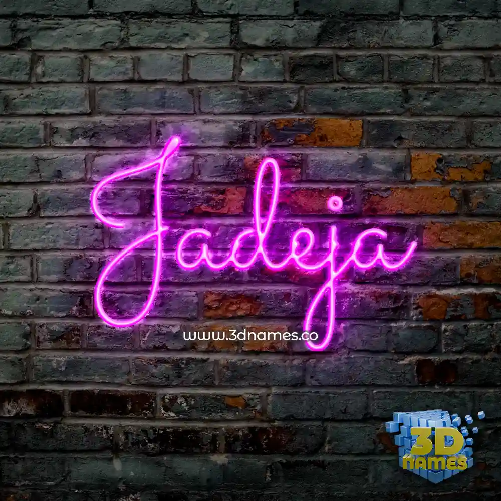 jadeja in Pink Neon style - 3D name wallpaper