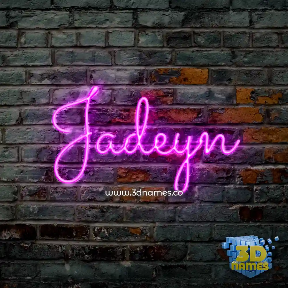 jadeyn in Pink Neon style - 3D name wallpaper