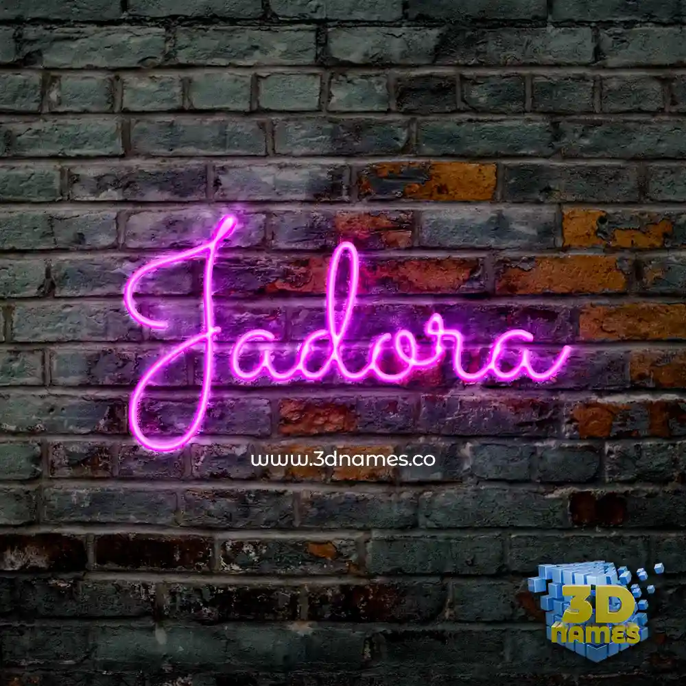 jadora in Pink Neon style - 3D name wallpaper