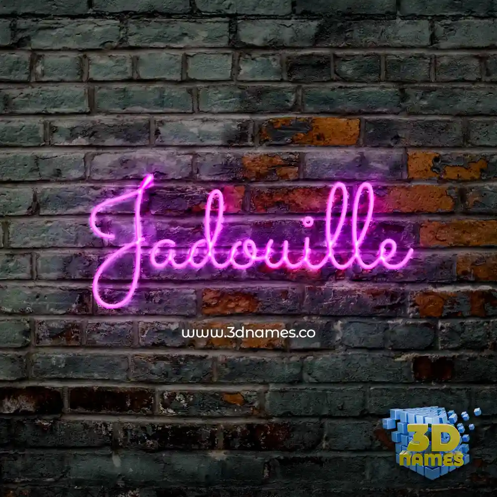 jadouille in Pink Neon style - 3D name wallpaper