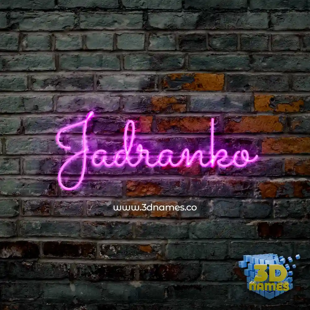 jadranko in Pink Neon style - 3D name wallpaper