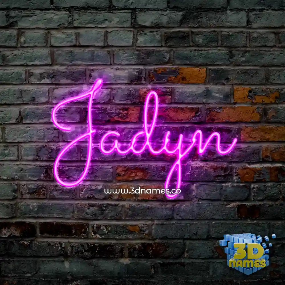 jadyn in Pink Neon style - 3D name wallpaper