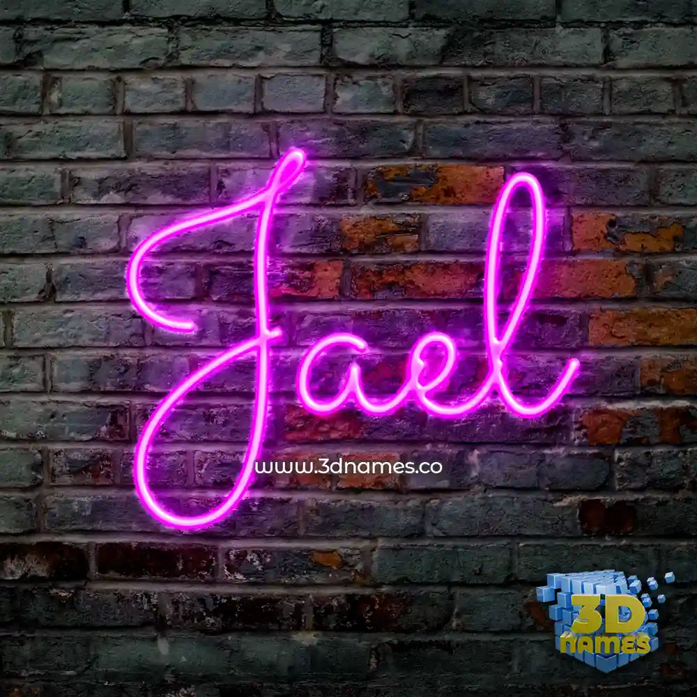 jael in Pink Neon style - 3D name wallpaper