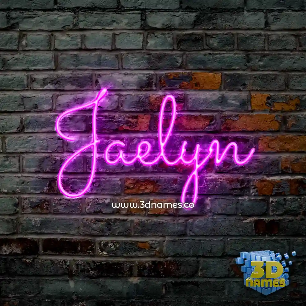 jaelyn in Pink Neon style - 3D name wallpaper