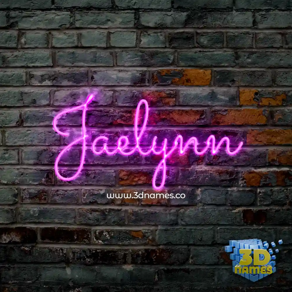 jaelynn in Pink Neon style - 3D name wallpaper