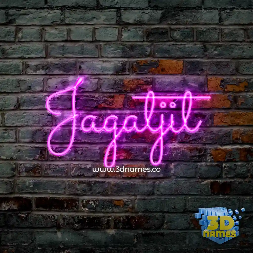 jagatjit in Pink Neon style - 3D name wallpaper