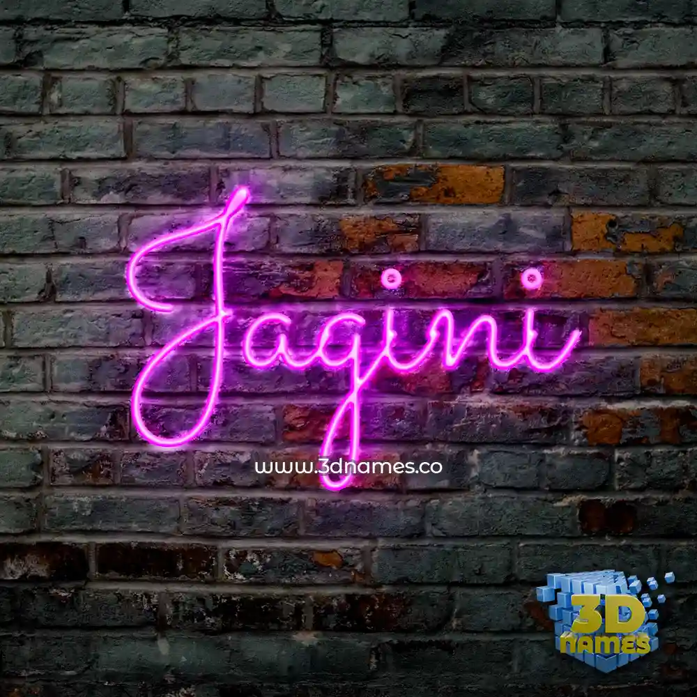 jagini in Pink Neon style - 3D name wallpaper