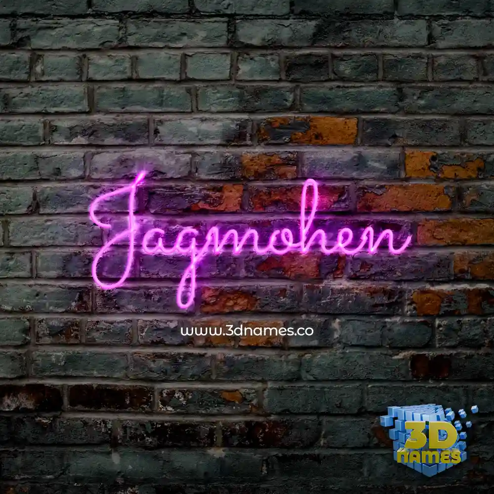 jagmohen in Pink Neon style - 3D name wallpaper