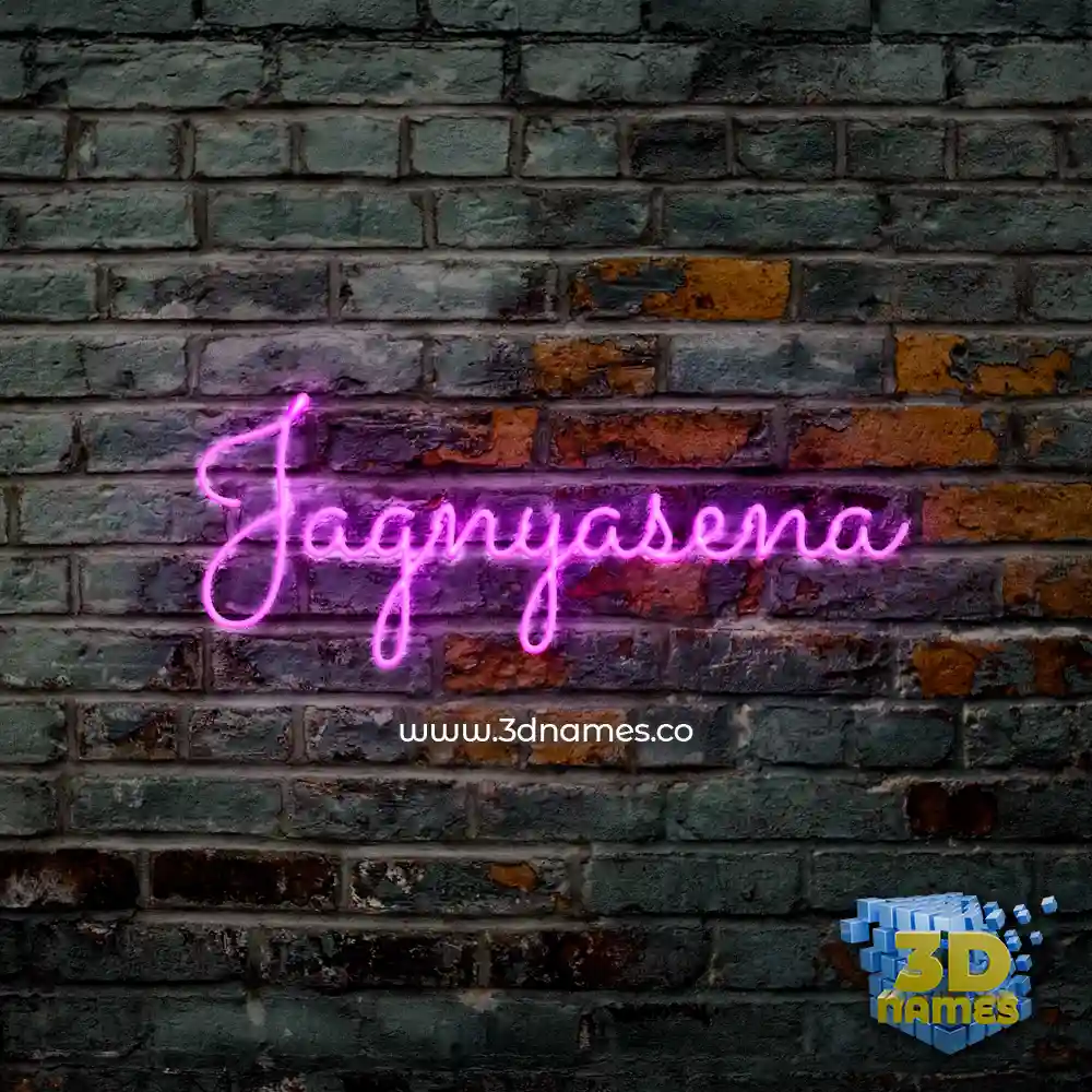 jagnyasena in Pink Neon style - 3D name wallpaper