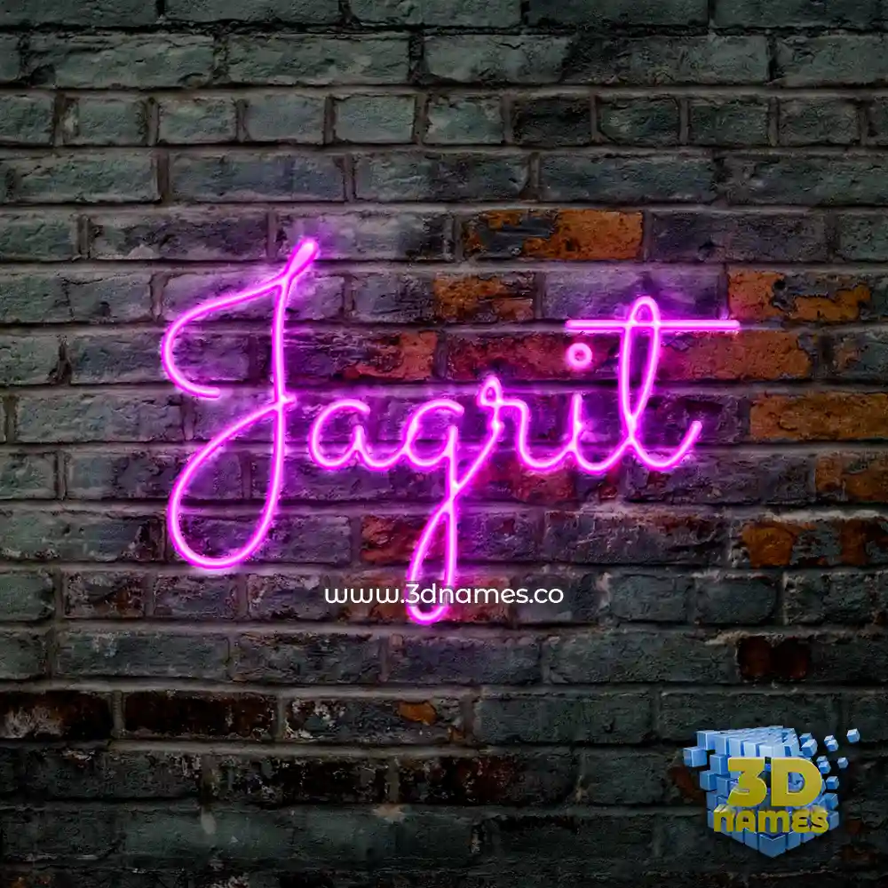 jagrit in Pink Neon style - 3D name wallpaper